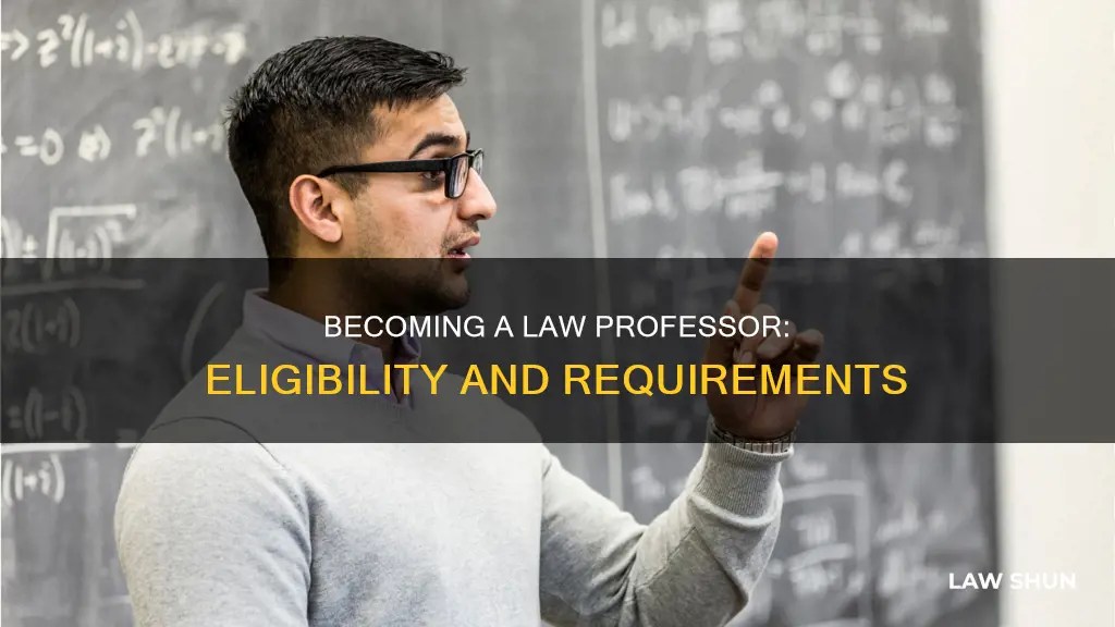 how do you become eligible to be a law professor