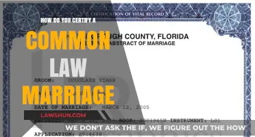 Common-Law Marriage Certification: What's Needed?