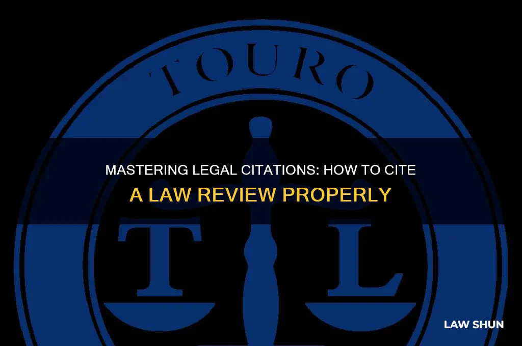 how do you cite a law review