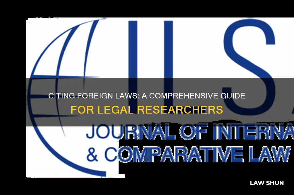 how do you cite foreign laws