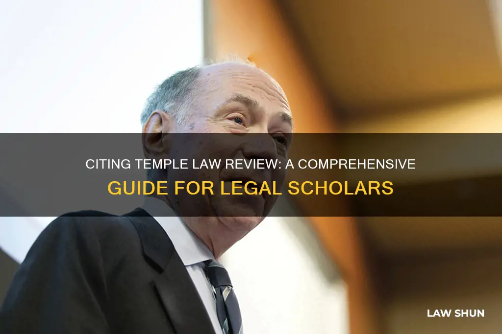 how do you cite the temple law review