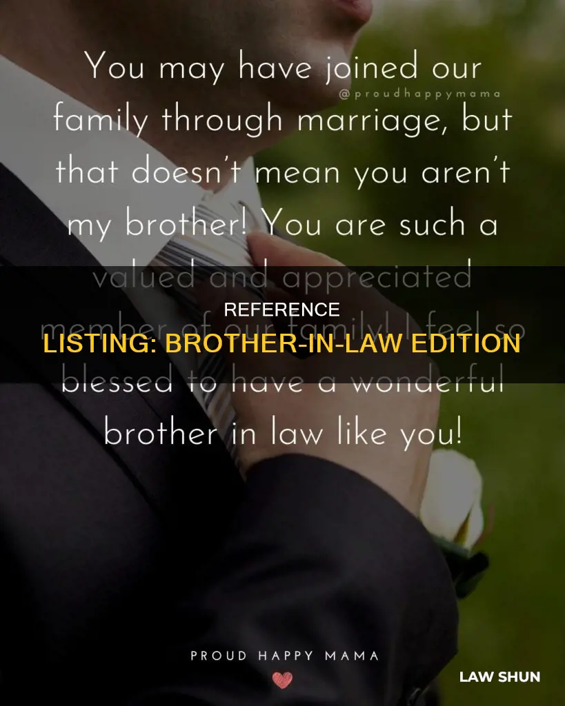 how do you list a brother in law on refference