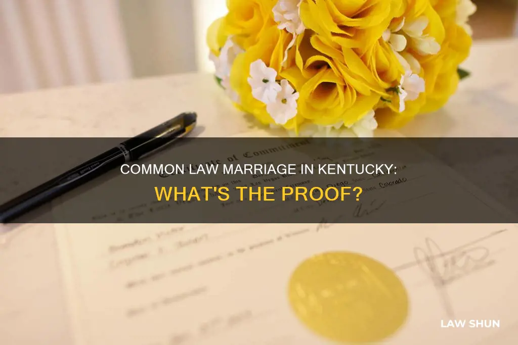 how do you prove a common law marriage in kentucky