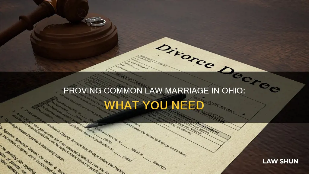 how do you prove common law marriage in ohio