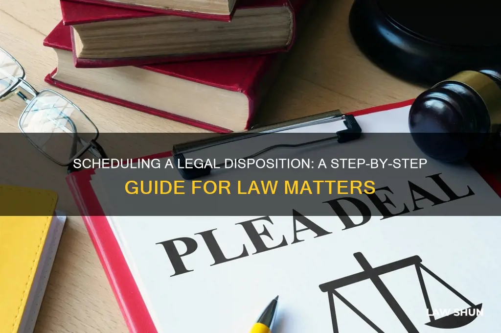 how do you schedule a disposition for a law matter