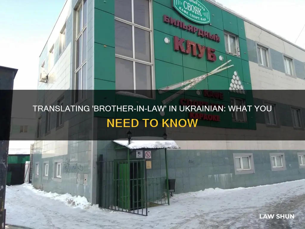 how do you translate brother-in-law into ukrainian