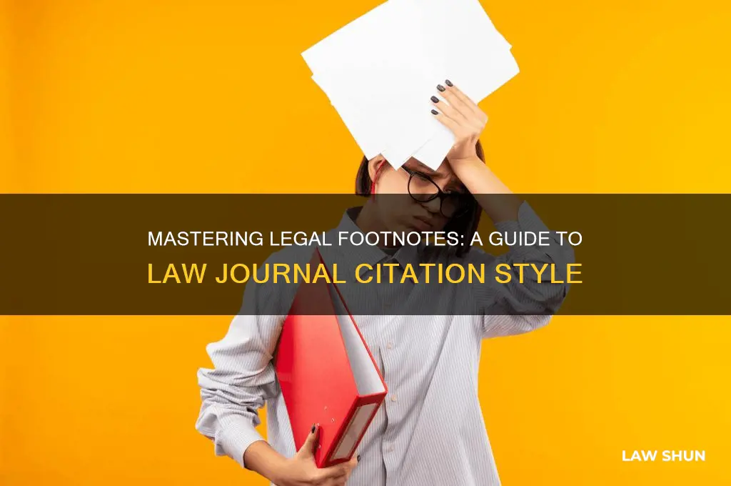 how do you write a footenote from a law journal