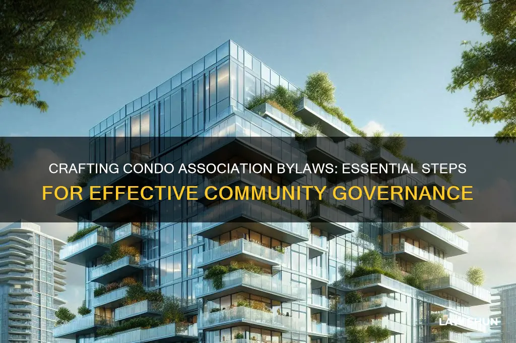 how do you write condo association by laws