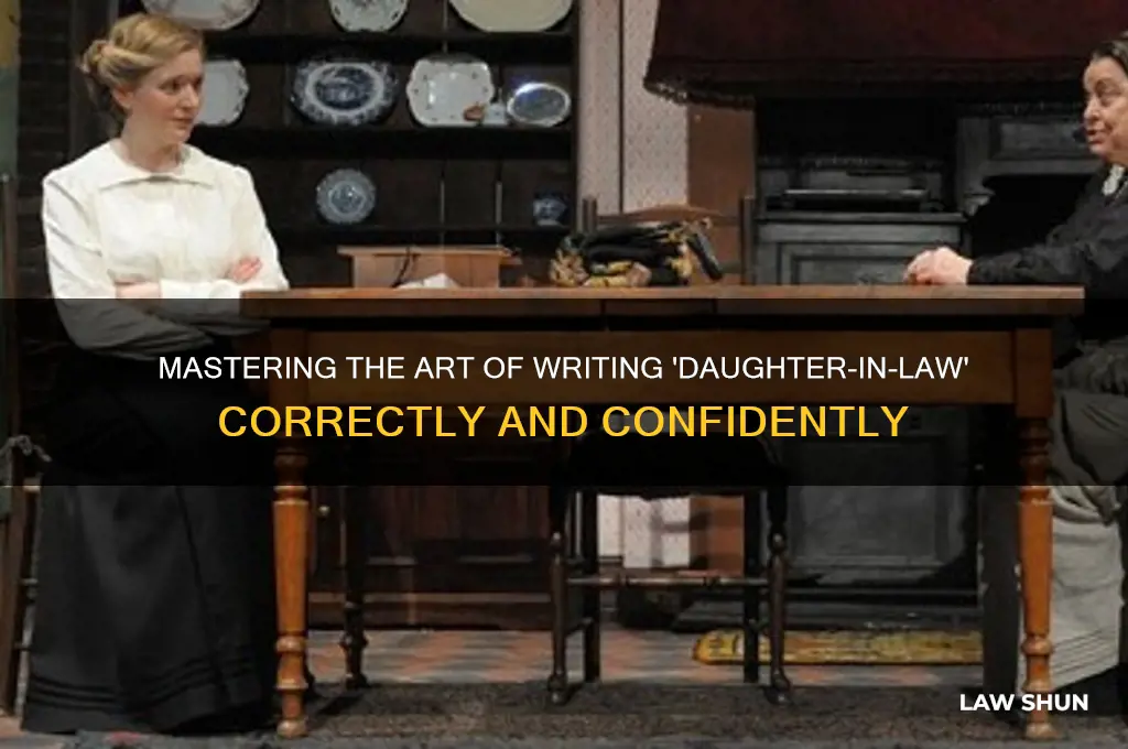how do you write daughter in law
