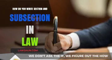 Mastering Legal Writing: Crafting Clear Sections and Subsections in Law