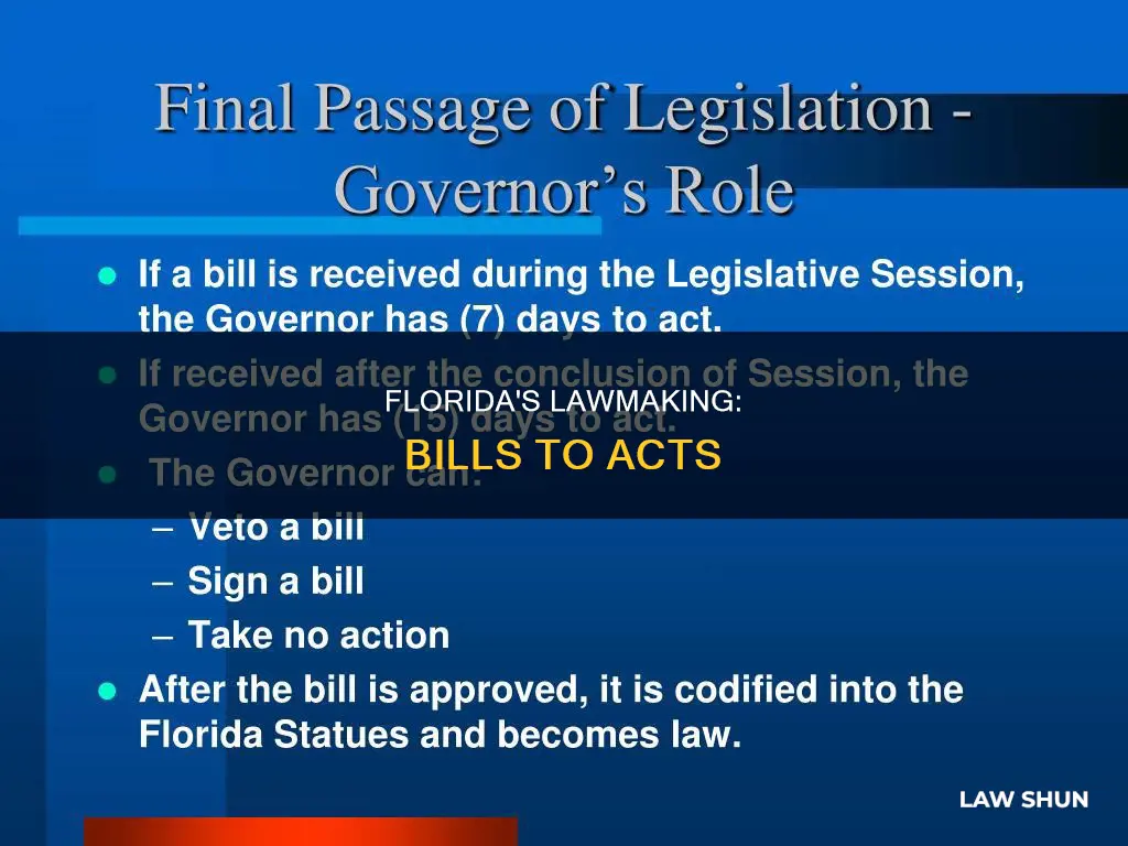 how does a bill become a law in florida