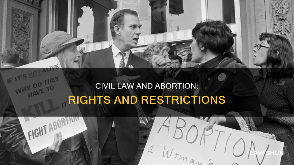 how does abortion tie in to civil law