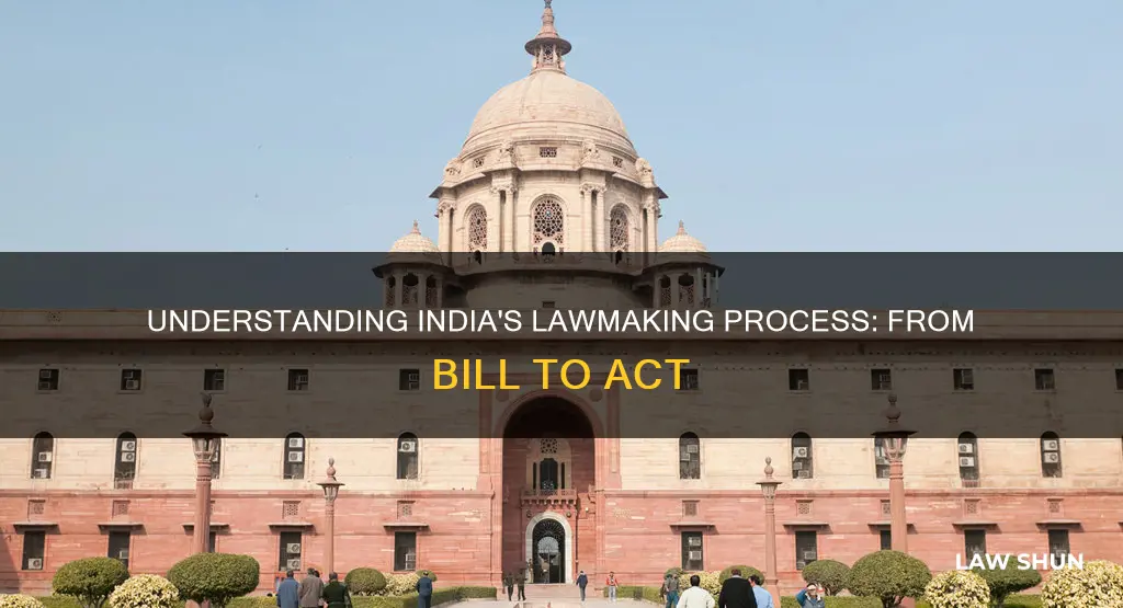 how does bill become a law in india