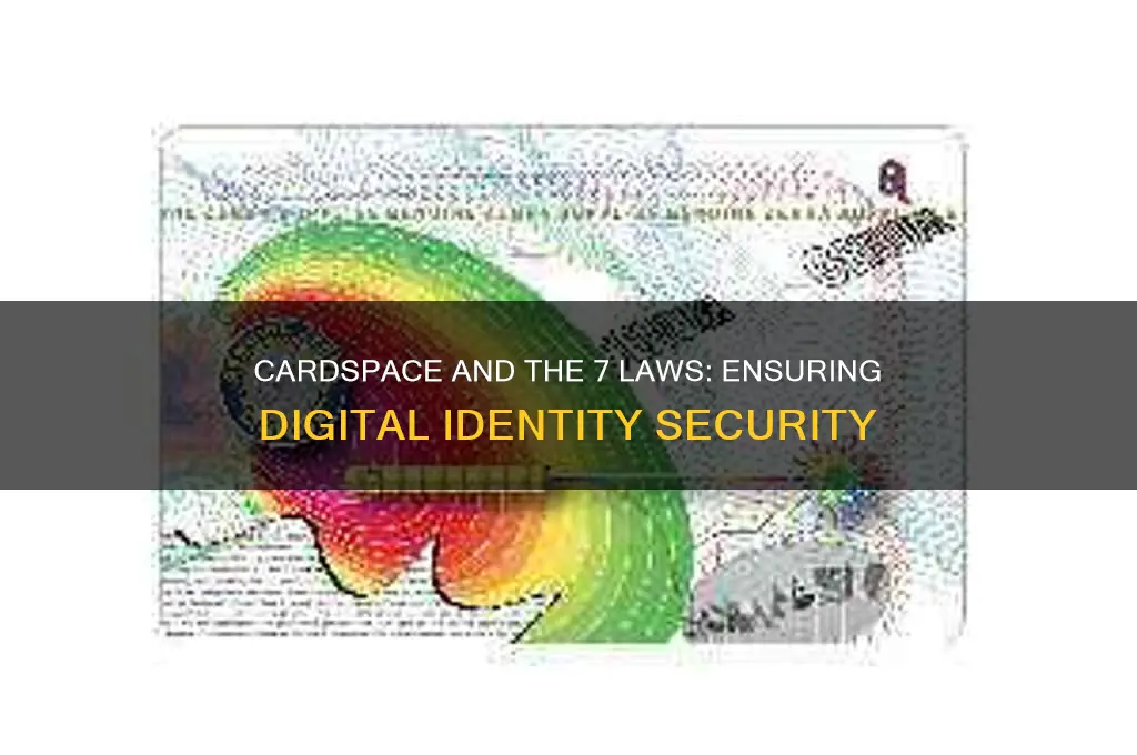 how does cardspace adhere to the 7 laws of identity