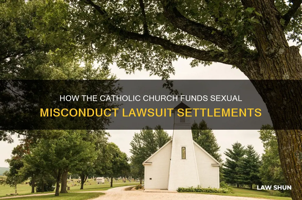 how does catholic church pay for sexual misconduct law suits