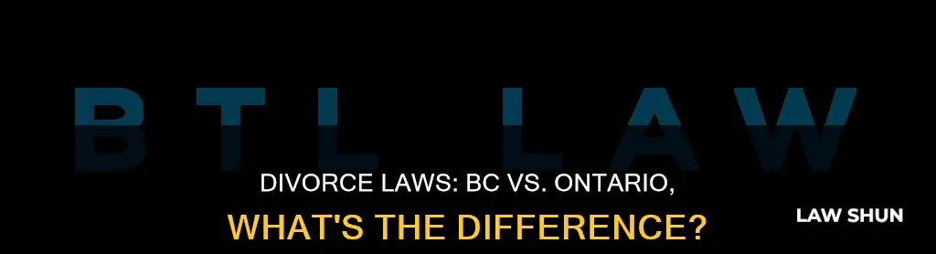 how does common law divorce differ in bc from ontario