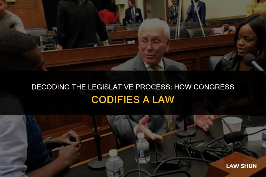 how does congress codify a law