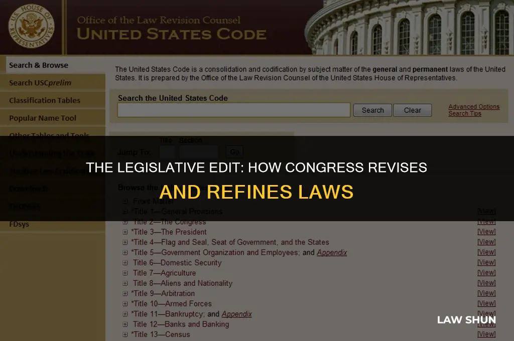 how does congress edit a law