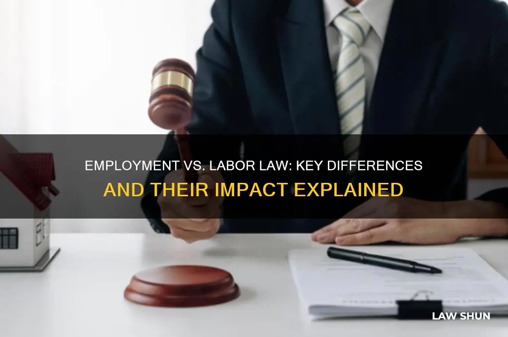 how does employment law differ from labor law