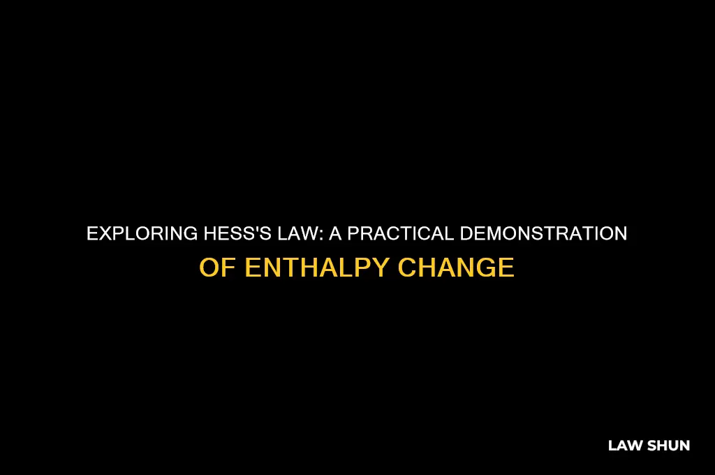 how does experiment demonstrate hesss law