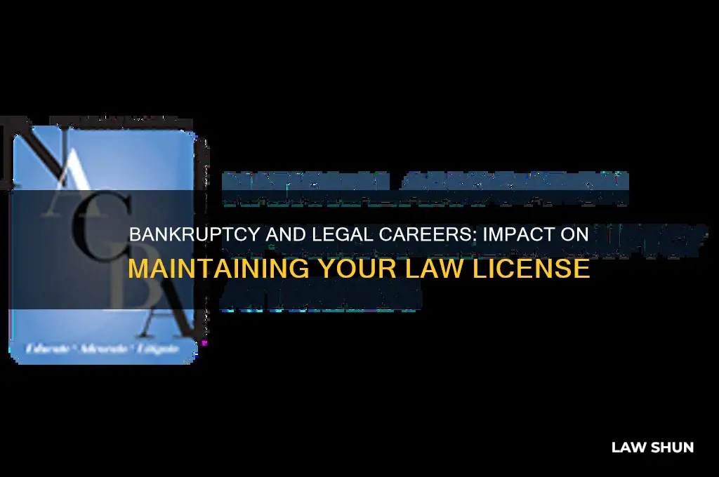 how does filing for bankruptcy affect a law licese