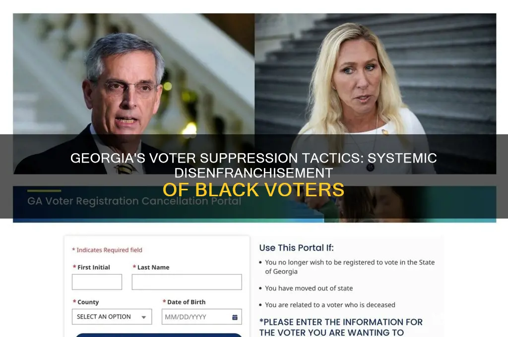 how does georgia law disenfranchise black voters