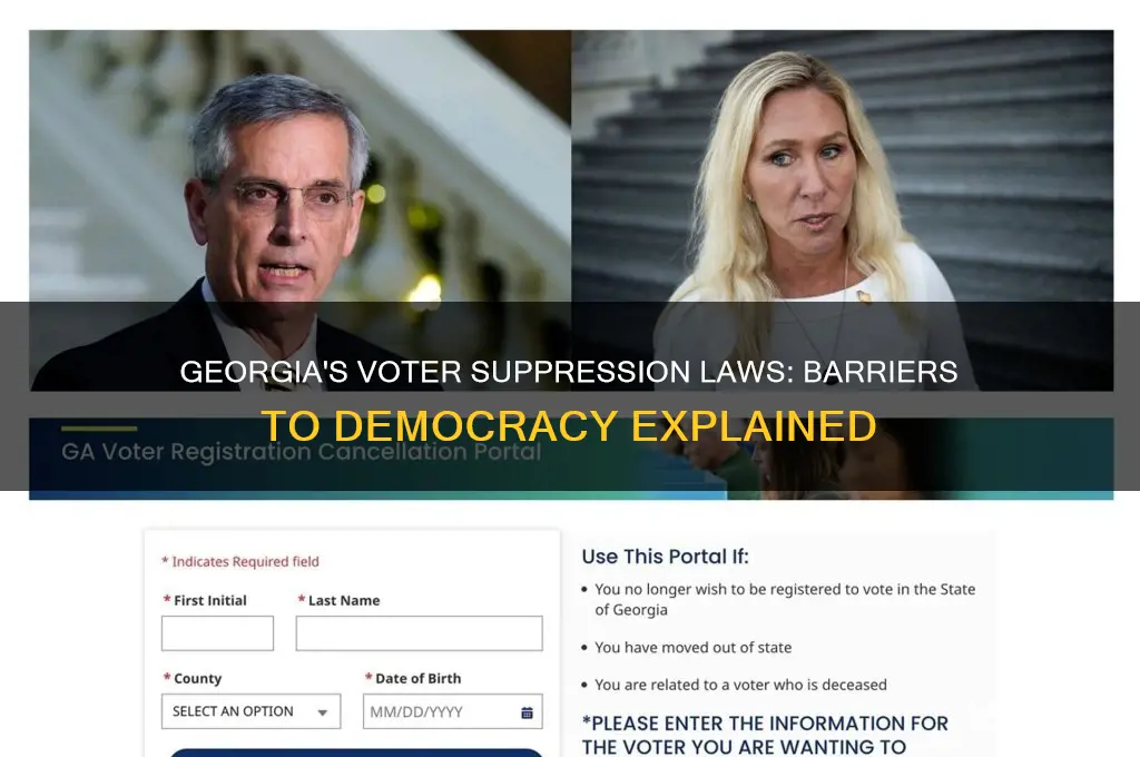 how does georgia law suppress voters