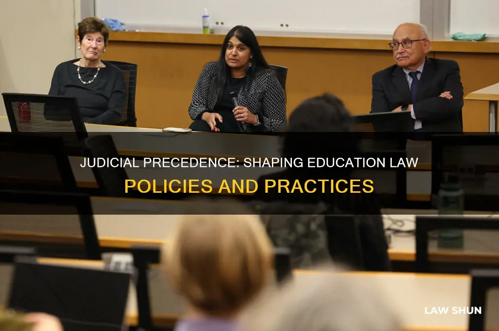 how does judicial precedence affect education law