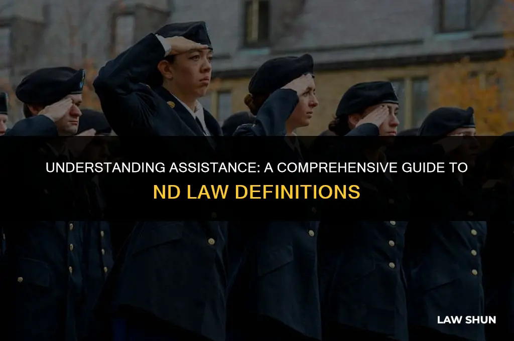 how does nd law define assistance