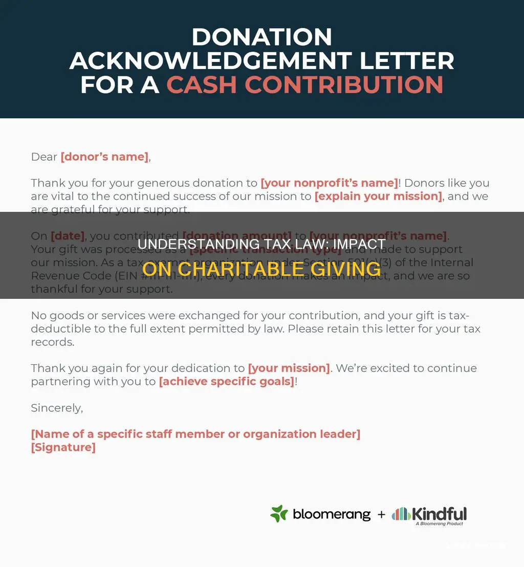 how does net tax law impact charitable contributions