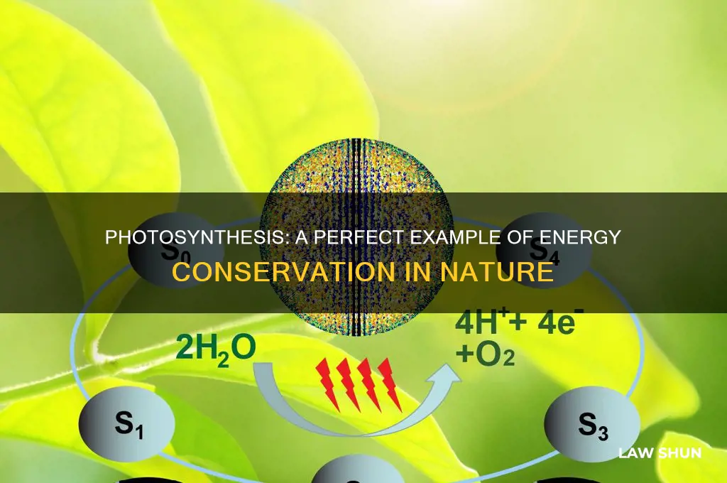 how does photosynthesis demonstrate the law of conservation of energy