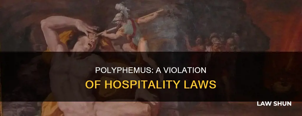 how does polyphemus break the laws of hospitality