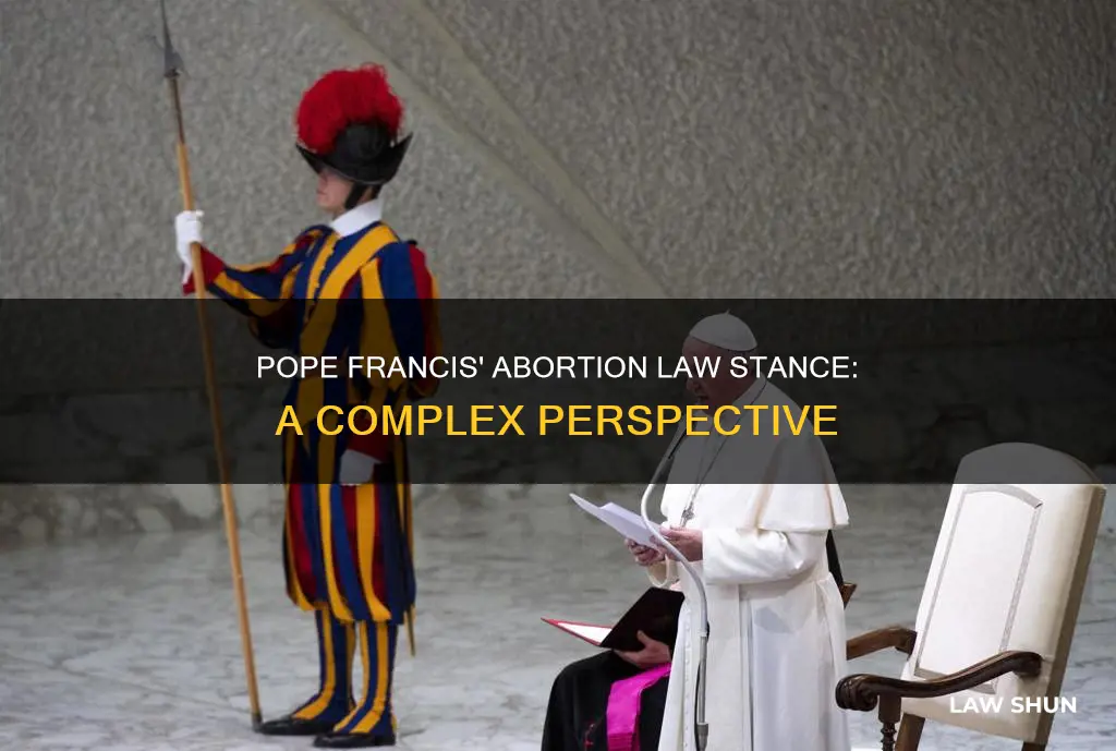 how does pope francis feel about abortion law