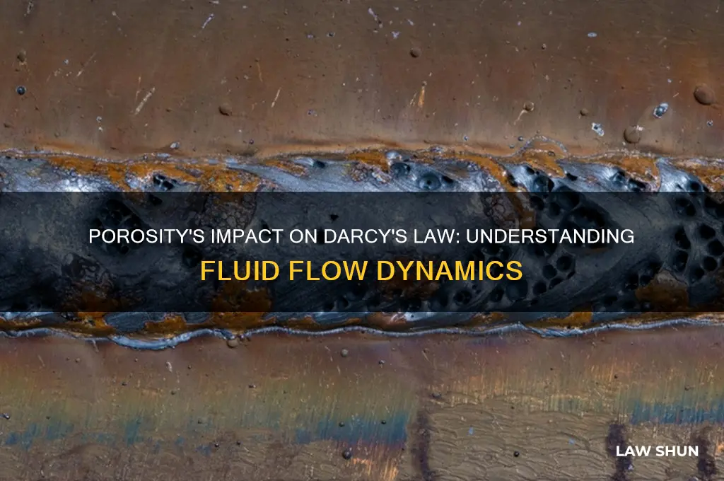 how does porosity affect darcys law