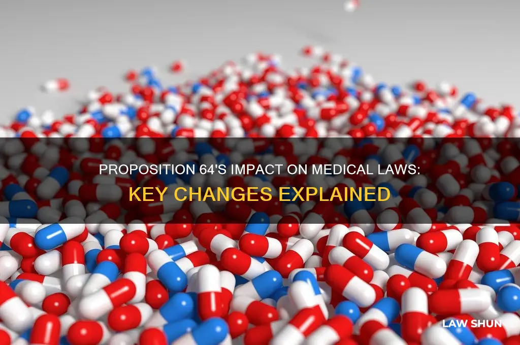 how does proposition 64 affect medical laws