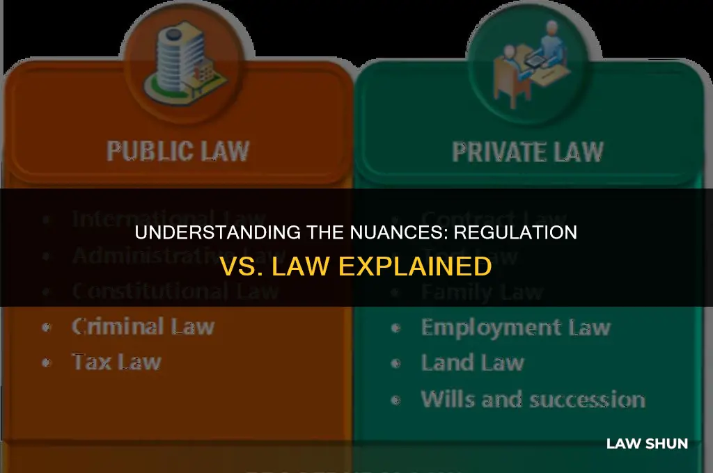 how does regulation differ from law