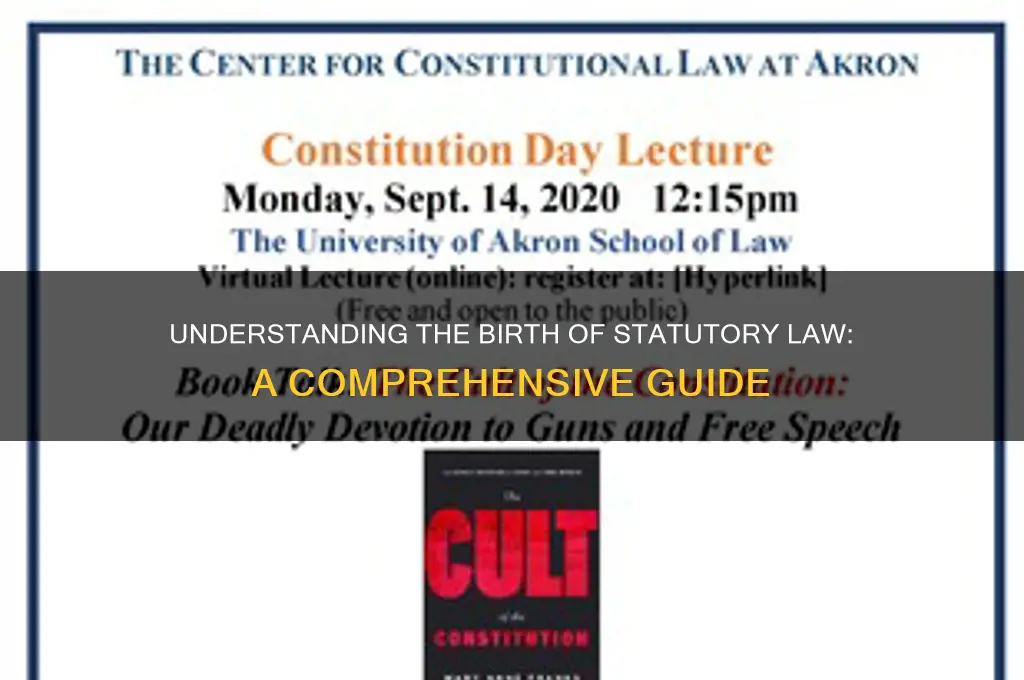 how does statutory law come into existence