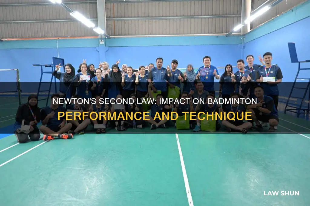 how does the 2nd law of motion affect batminton