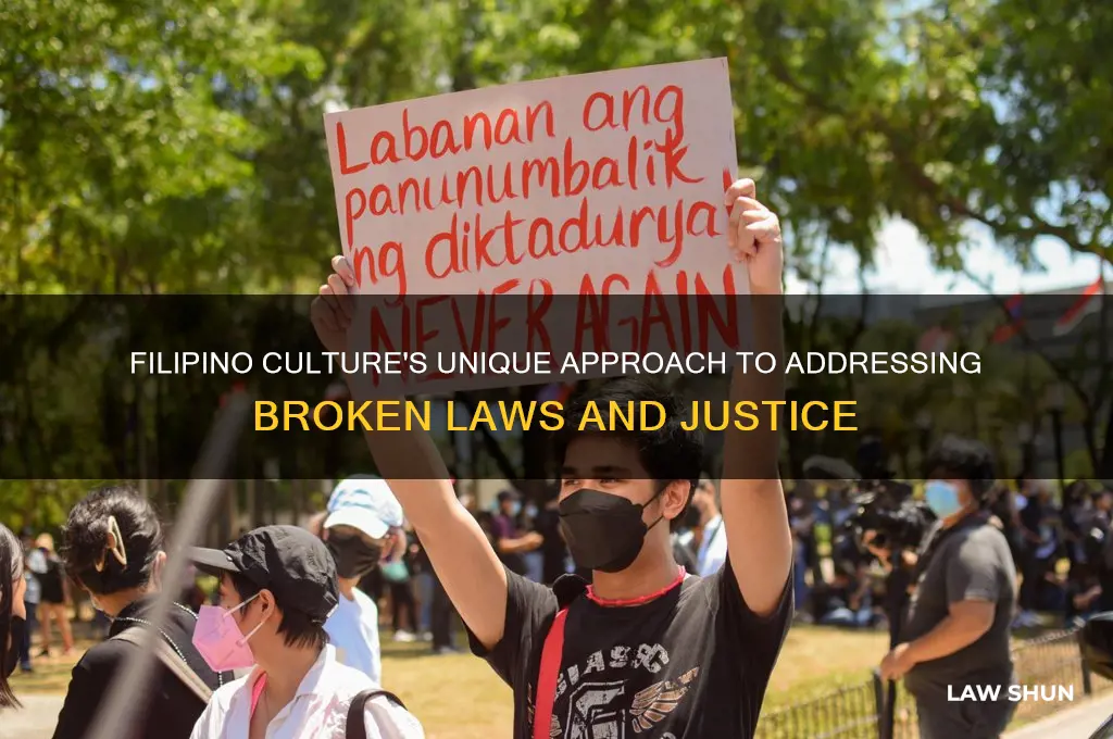 how does the filipino culture deal with laws being broken