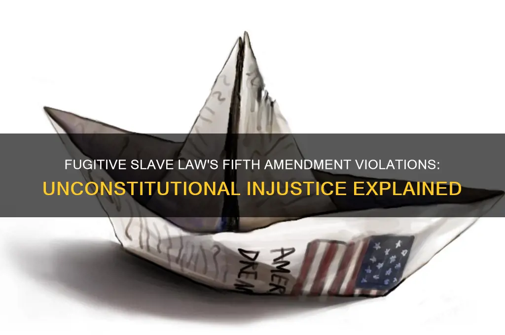 how does the fugituve slave law voilate the fifsth amamendment