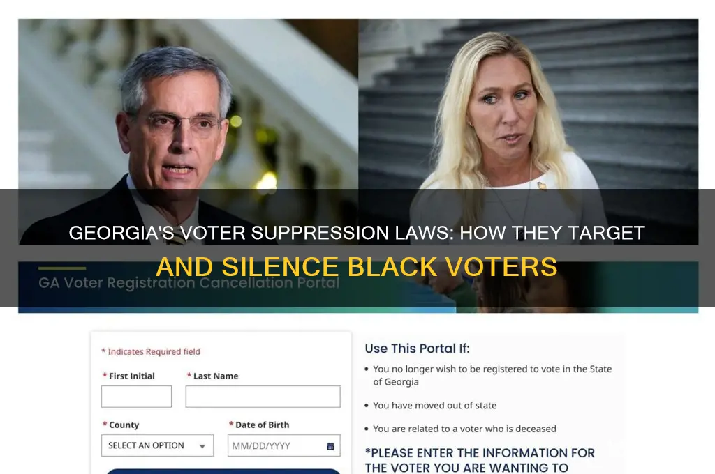 how does the georgia law suppress black votes
