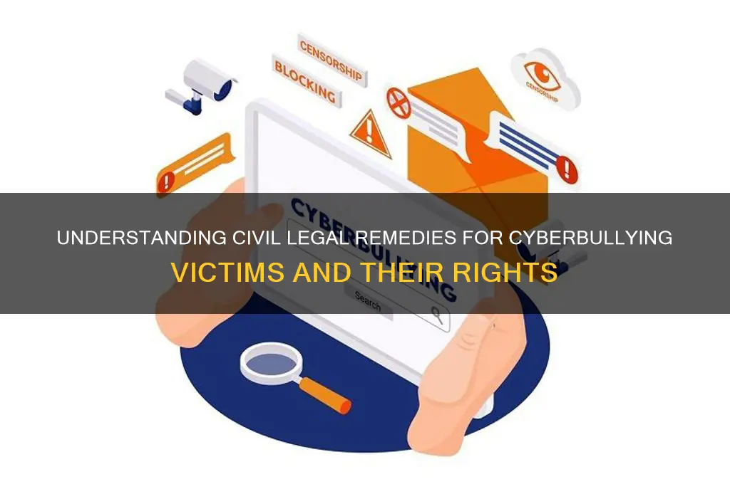 how does the law address cyberbullying civil
