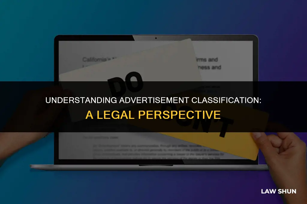 how does the law categorize advertisements