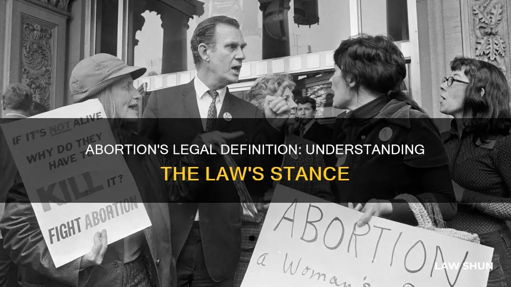 how does the law define abortion