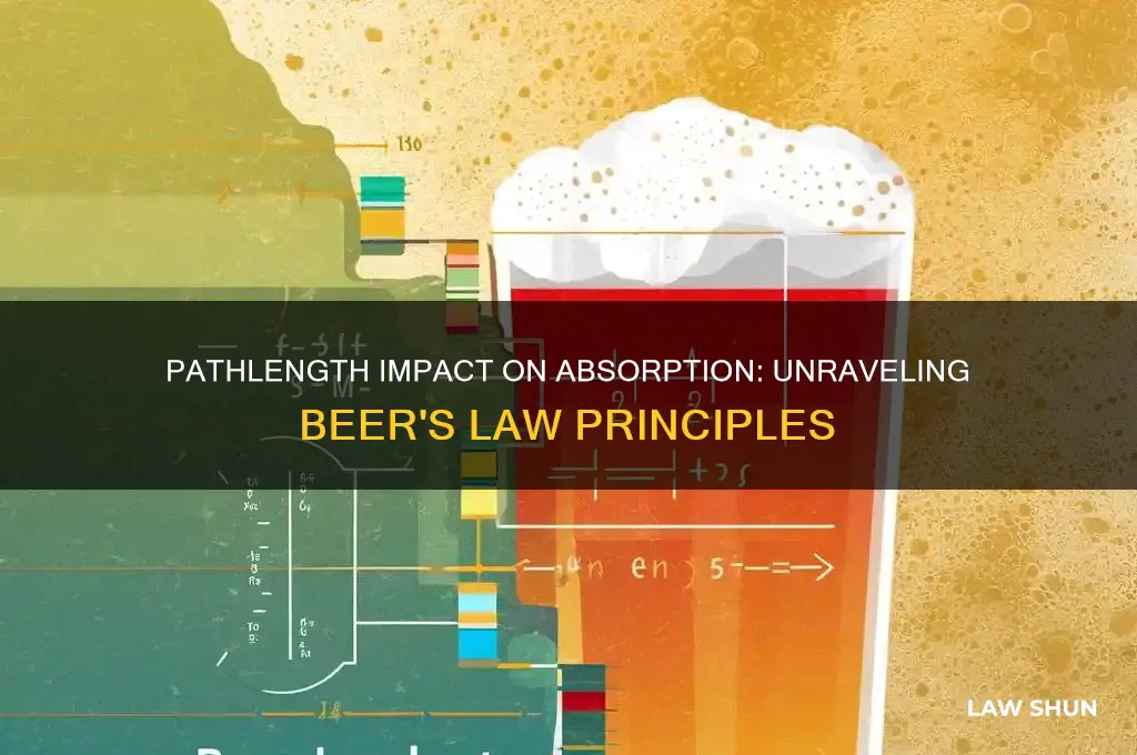 how does the pathlength affect absorption in beers law