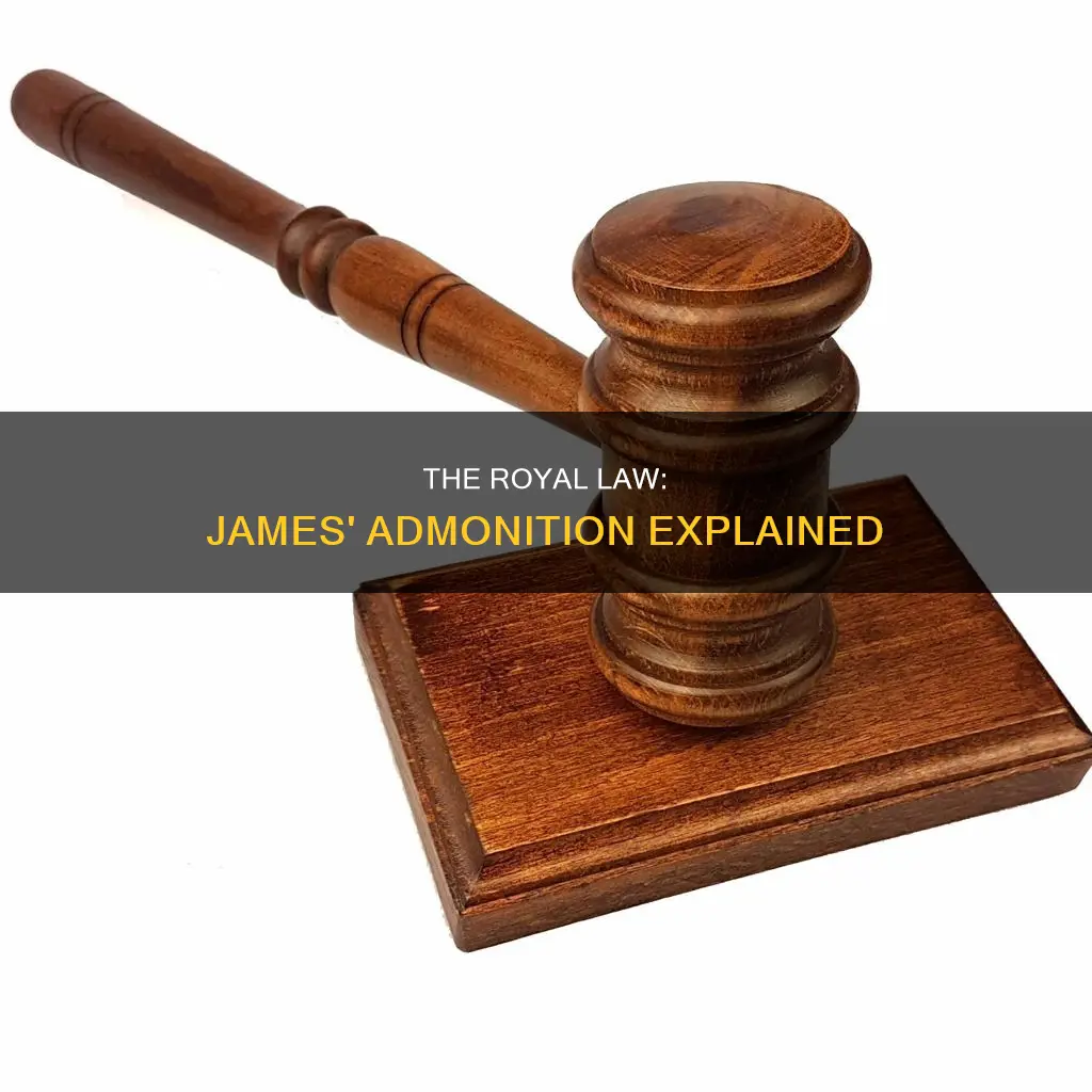 how does the royal law apply to james admonition