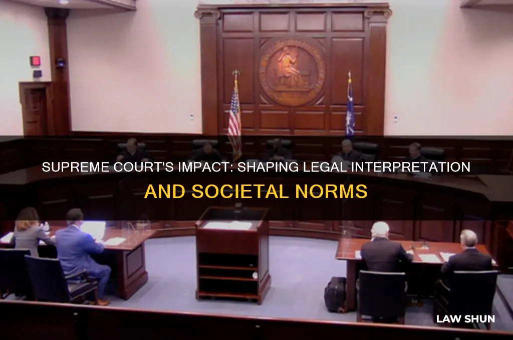 how does the supreme cort affect intereperation of law