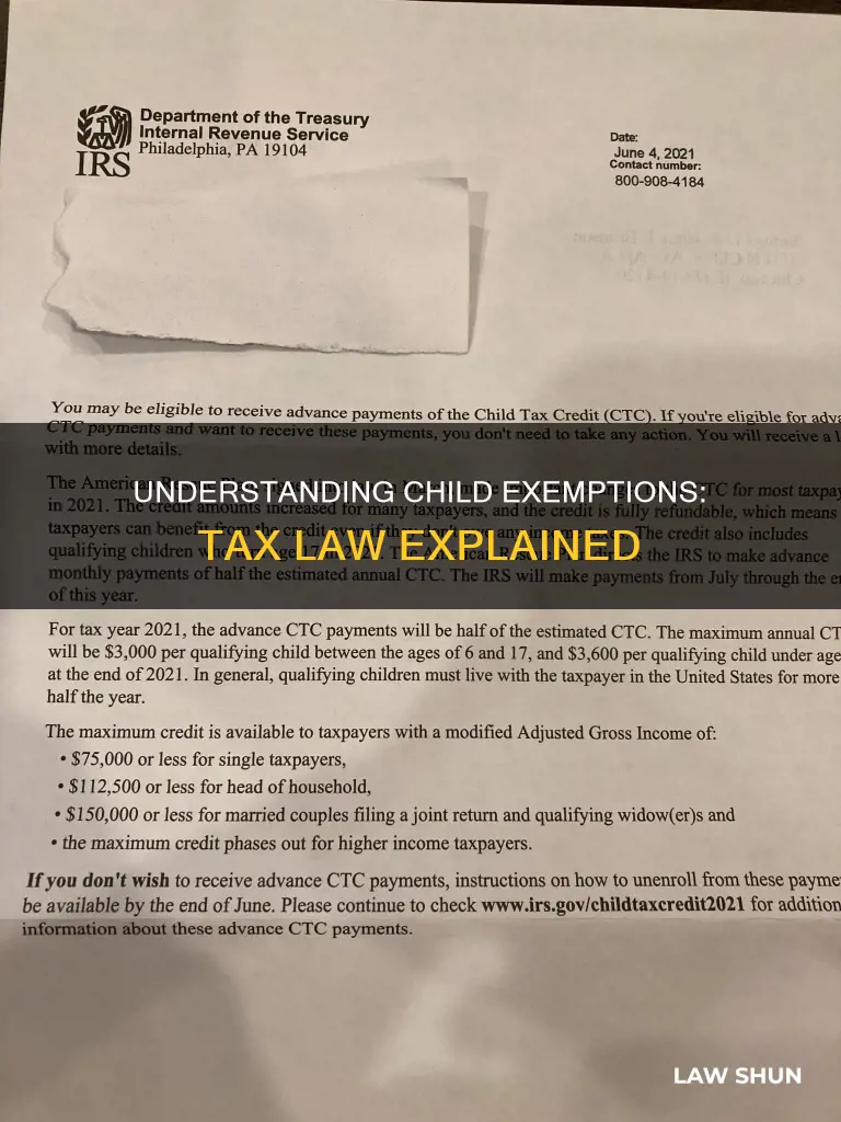 how does the tax law affect child exemptions