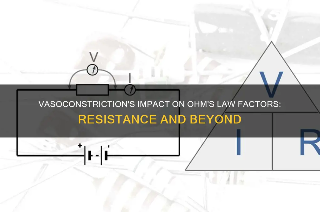 how does vasoconstriction affect the factor s in ohm