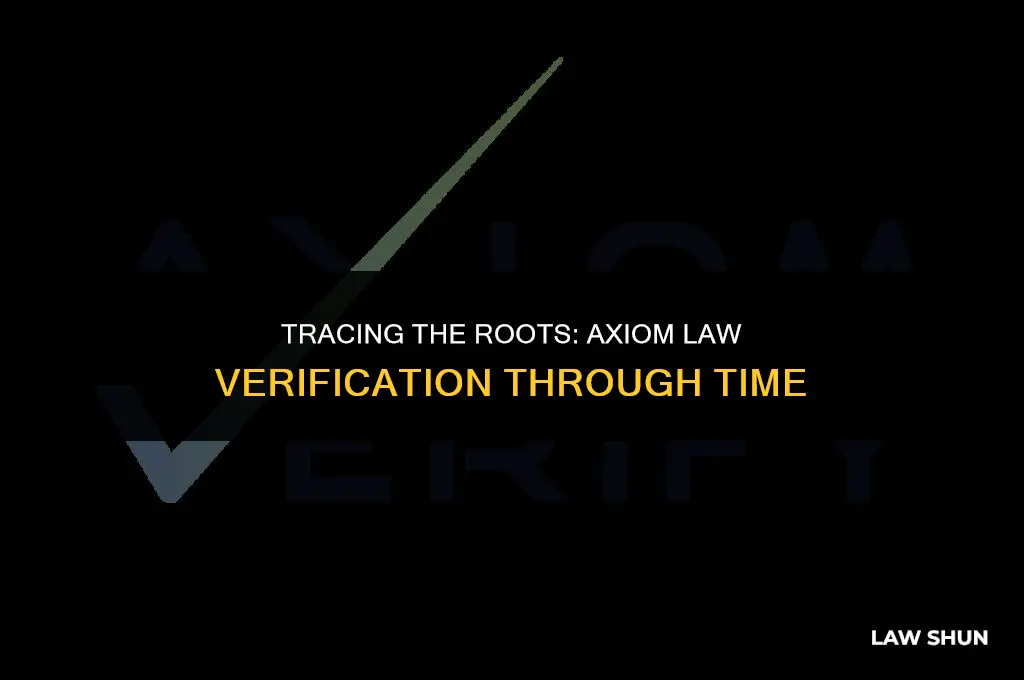 how far back axiom law verification